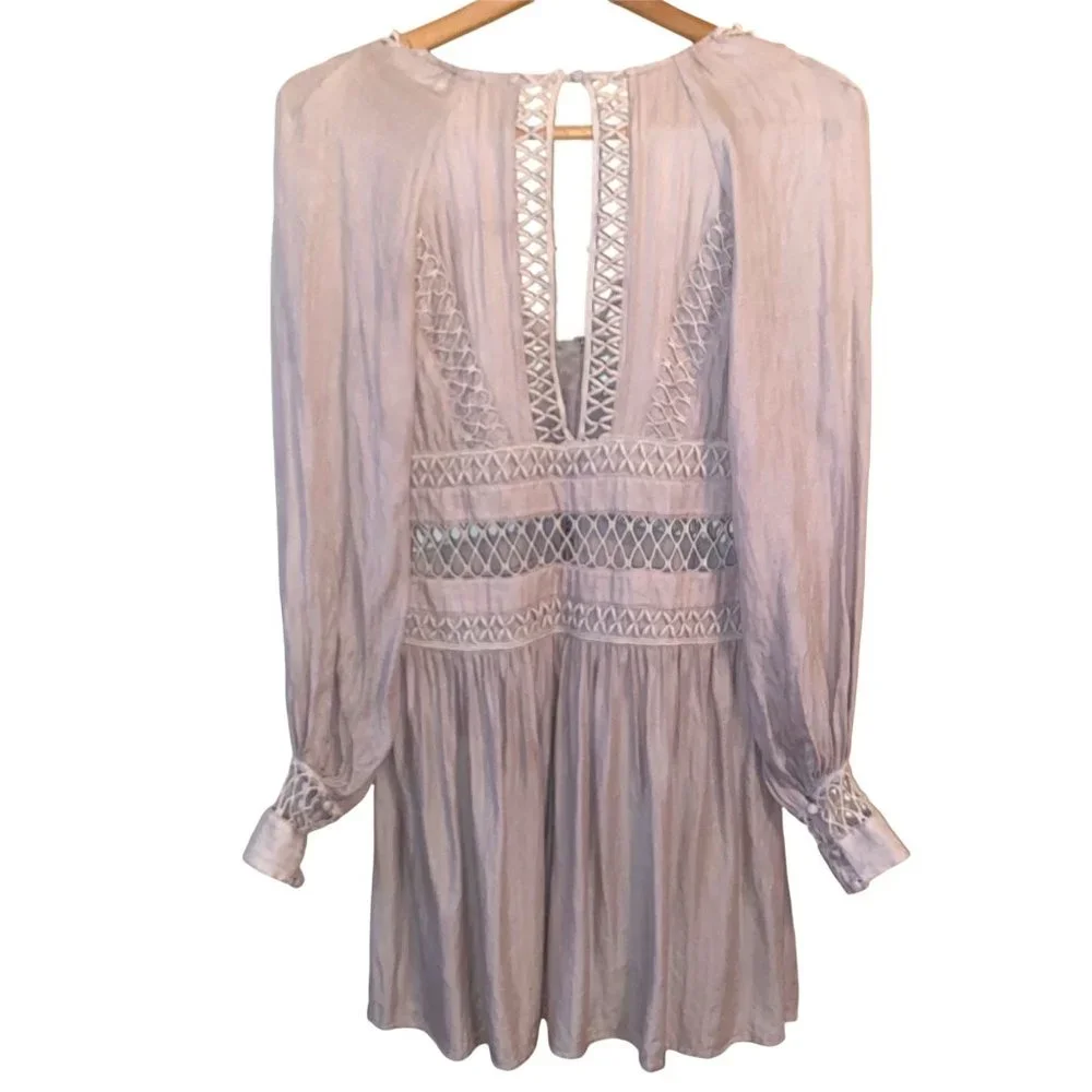 Free People Crochet Festival Bohemian Mini Dress - Women's 2 - Picture 3 of 16